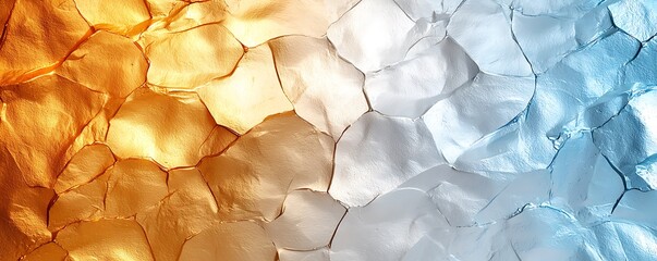 Shimmering and sleek, this metallic texture features a seamless blend of gold, silver, and...
