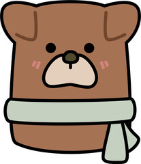 cute dog with blue scarf