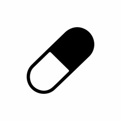 Pill capsule icon design on white background