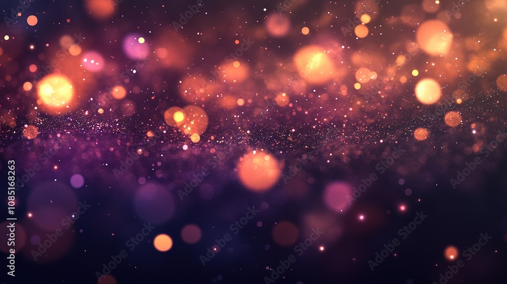 Poster beautiful bokeh background with soft glowing lights and colorful sparkles in an abstract design for 