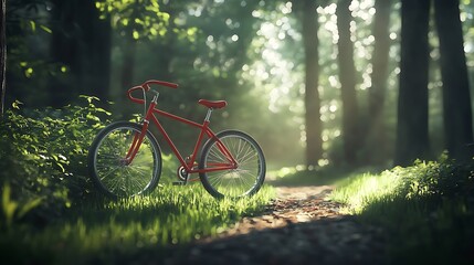 Fototapeta premium Isolated Black Bicycle Against White Background Clean Look Image