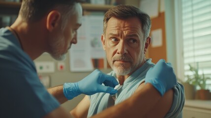 Fototapeta premium The Doctor Prepares Vaccination