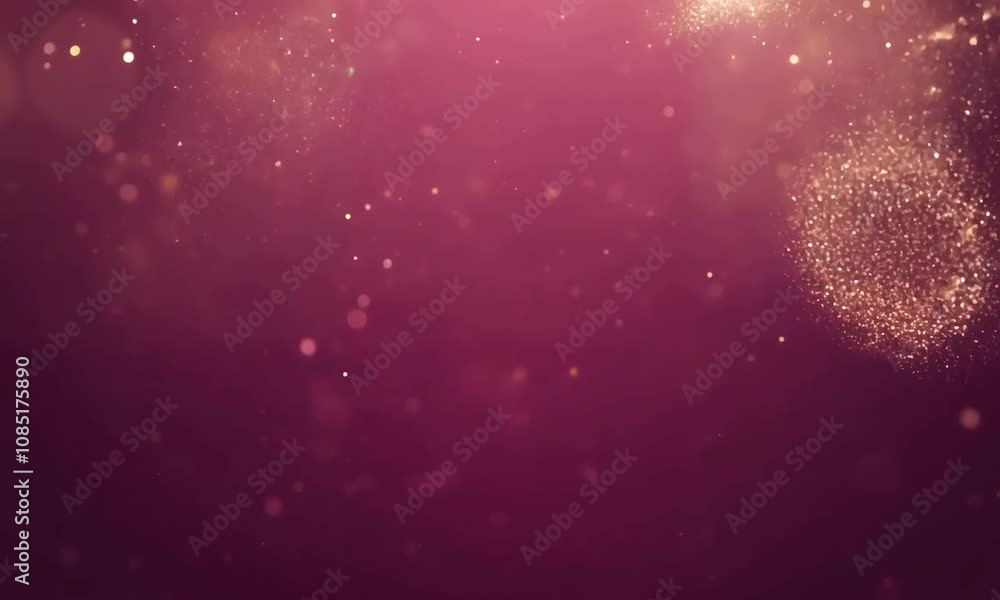 Poster a sparkling particles and red glowing bokeh lights against a dark background. create a magical, fest