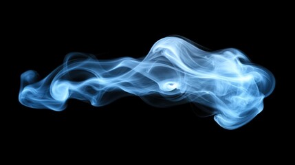 Fototapeta premium Thick smoke curl, isolated and drifting, transparent texture 