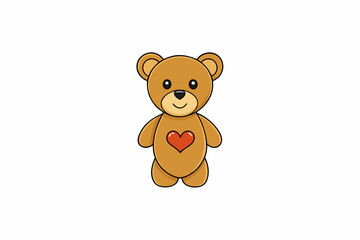 teddy bear icon a charming and simple design.eps