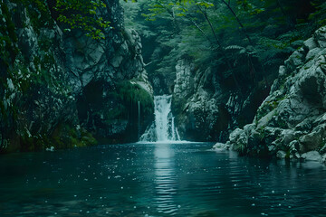 Naklejka premium Hidden Waterfall Oasis 