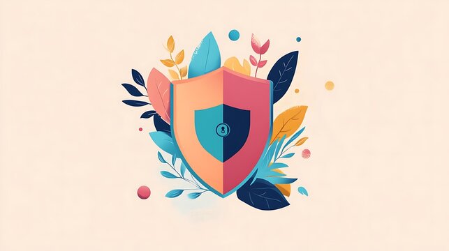 Illustration of a shield protecting digital data streams, symbolizing robust data security 