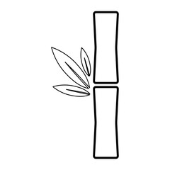 Bamboo leaf icon, nature tropical symbol design, web sign vector illustration .