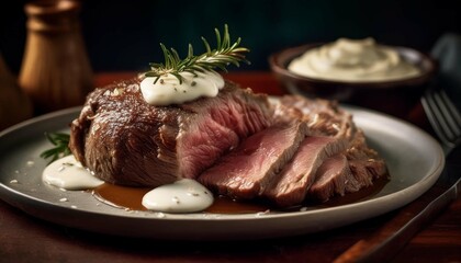 Roast beef with horseradish sauce