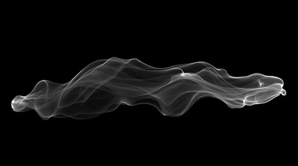 Isolated smoke swirl, delicate and hazy, with transparency, dark background