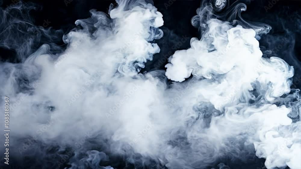 Poster swirling white smoke cloud against dark background an ethereal and mysterious abstract texture creat
