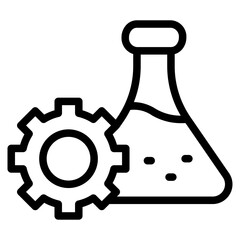 Chemical flask icon. Vector illustration.