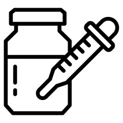 Obraz premium Dropper icon. pipette icon. Laboratory analysis sign. Vector illustration.