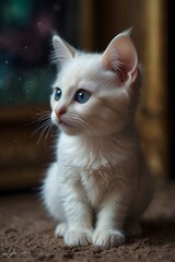 Obraz premium Fantasy Kitten with Whimsical and Magical Elements