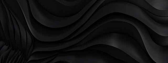 Obraz premium Abstract black background with dynamic shapes for design, featuring white space in the center for text. Ideal for trendy banners and abstract wallpapers.