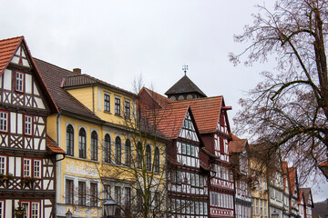 picturesque houses in Bad Sooden Allendorf in the Werra Valley in Germany