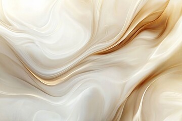 Fototapeta premium Elegant Abstract Waves in Cream and Gold Tones