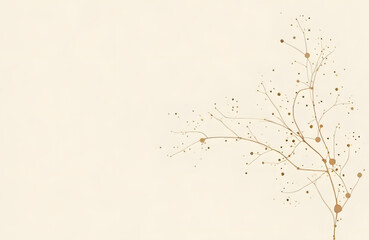 Minimalist Dried Botanical Display with Shadow Play