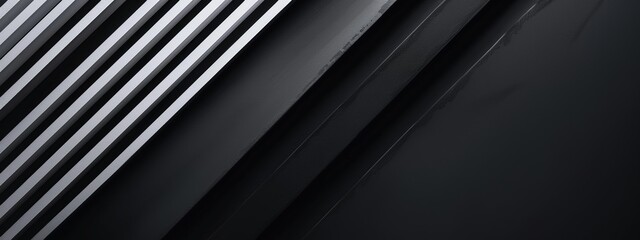 Obraz premium Angular Patterns and Shapes on Black Background with White Center Space for Text. Abstract Minimalist Wallpaper for Simple and Geometric Modern Design.