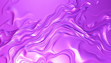 Obraz premium Abstract liquid waves in shades of purple create a dynamic and fluid background, evoking a sense of movement and depth.
