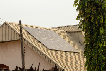 solar panels on roof