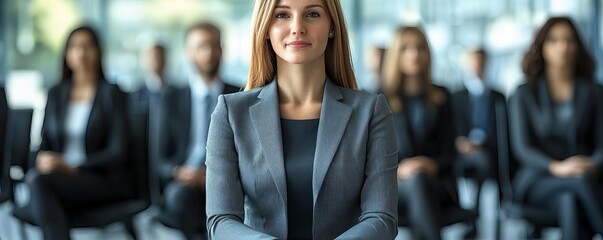 Candidate Job Interview Arrangement Candidate job interview, professional setting, no faces, 3D illustration