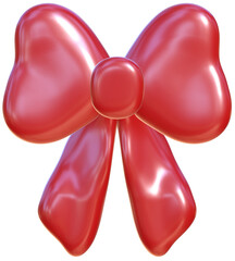 Bow ribbon 3D coquette aesthetic style