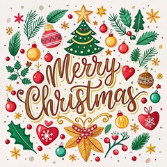 christmas background with christmas tree and balls