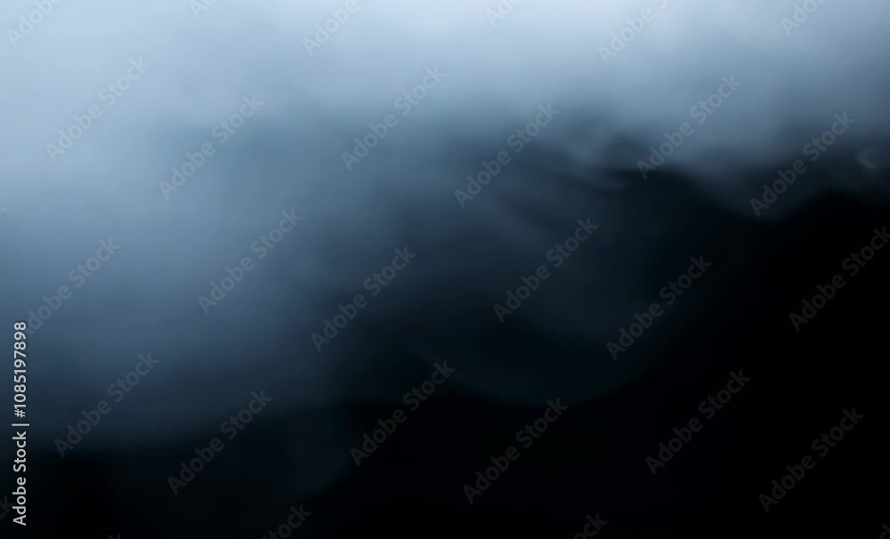 Poster ethereal blue and black mist an abstract smoke background creating mysterious atmosphere with textur
