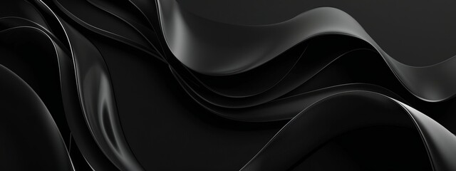 Obraz premium Abstract minimalist wallpaper with clean and minimalistic motifs, perfect for banner templates with black background and ample copy space. Ideal for modern design projects and creative layouts.
