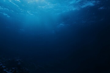 Obraz premium Mysterious Depths: The Serenity of Underwater Blue
