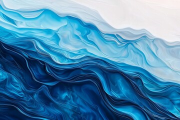 Fluid Serenity: An Abstract Representation of Ocean Waves