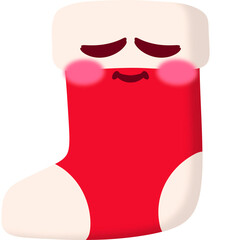 Christmas Sock Calm Face Cartoon