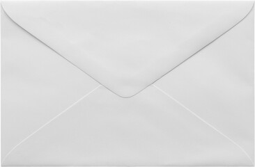 White paper envelope isolated on white background