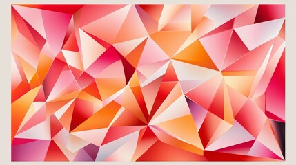 Fototapeta premium Abstract Polygonal Gradient in Warm Tones