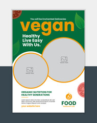 Organic Food Flyer with Healthy Ingredients and Modern Design