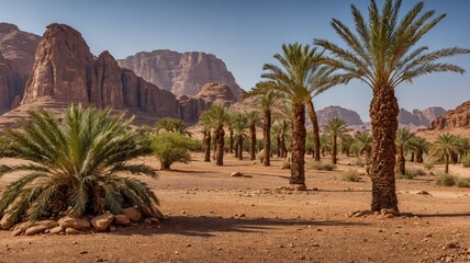 landscape near al ula saudi arabia with date generate ai