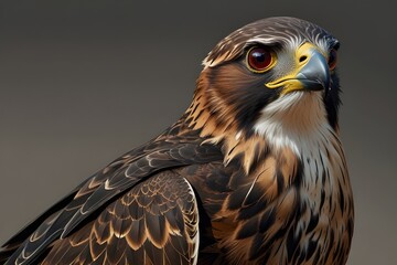 Vector artwork of a falcon