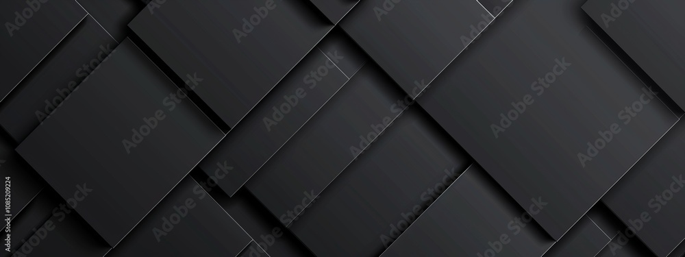 Poster Black background with diagonal grid for design. Banner template with white space in the center for text. Perfect for minimalist abstract wallpaper and contemporary graphic design.