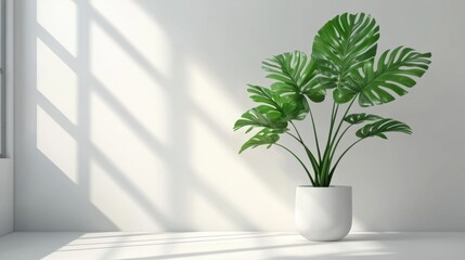 Fototapeta premium Minimalist white background with soft light effects, realistic texture for a high-quality look