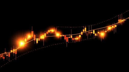 Fototapeta premium Detailed Chart Showing Stock Volatility Analysis