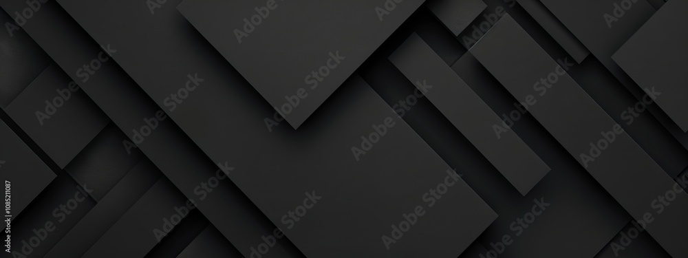 Poster Black background with diagonal lines for design, banner template. White space in the center of the page for text. Simple abstract wallpaper.
