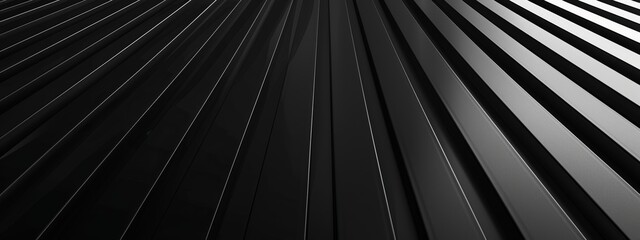 Obraz premium Minimalist diagonal lines wallpaper on a black background. Banner template with white space for text, ideal for modern and professional design purposes.