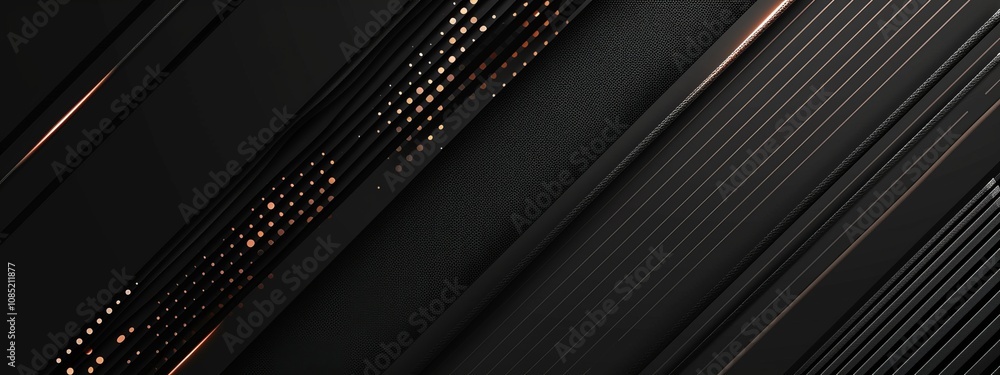 Aufkleber abstract minimalist wallpaper with diagonal stripes and dots on black background. featuring white sp