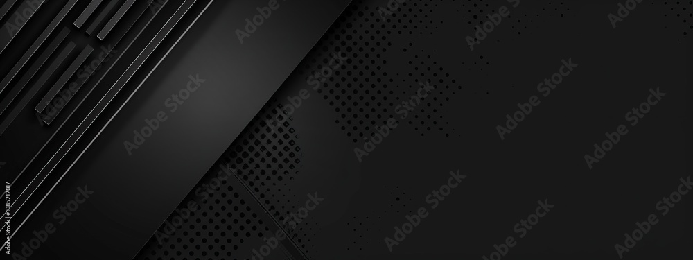 Poster abstract minimalist wallpaper with diagonal stripes and dots on black background. featuring white sp