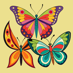 Fototapeta premium set of butterflies