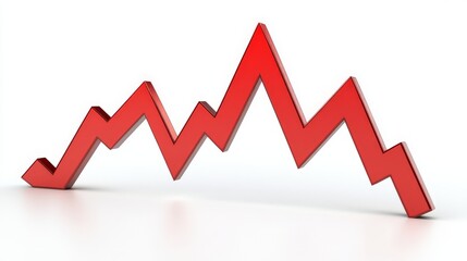 Market Decline Graph on Bright Background