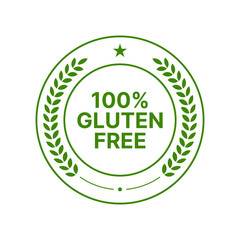 Gluten free label icon design for packaging. Gluten free badge product sticker