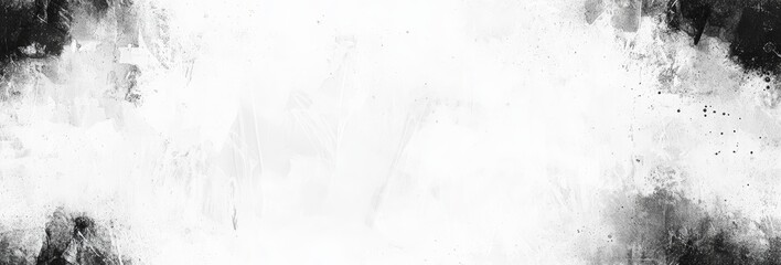 Abstract Monochrome Grunge Texture Background with Ink Splash and Brush Strokes