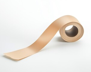 piece of beige paper, ripped at the top edge and on a white background